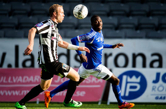 under fotbollsmatchen  i superettan mellan Landskrona BOIS