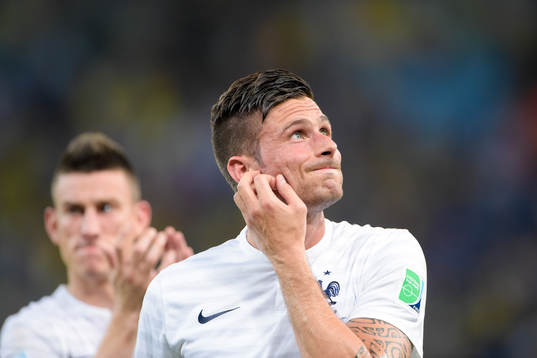 Frankrikes Olivier Giroud deppar