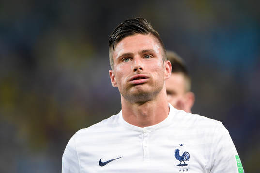 Frankrikes Olivier Giroud deppar