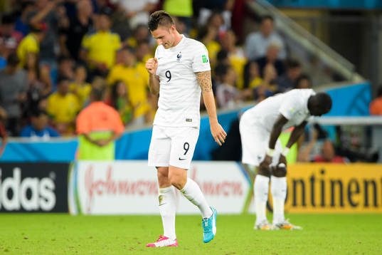 Frankrikes Olivier Giroud deppar