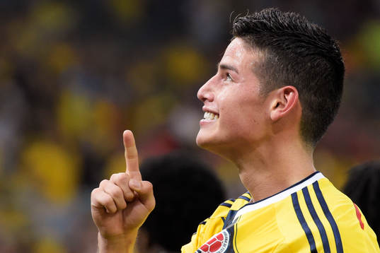 Colombias James Rodriguez jublar