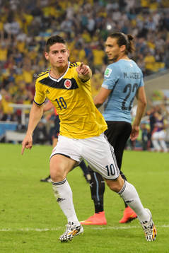 Colombias James Rodriguez jublar