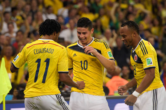 Colombias James Rodriguez jublar