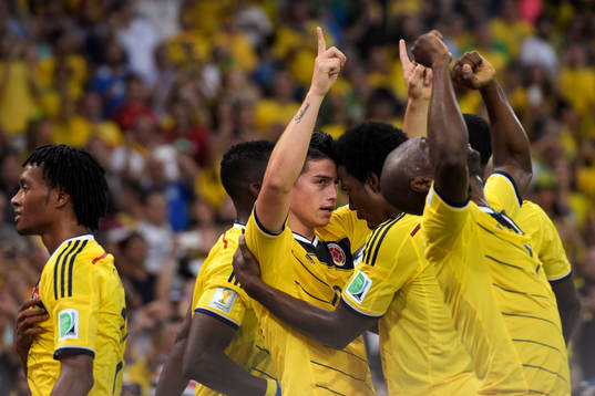Colombias James Rodriguez jublar