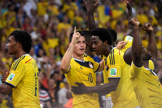 Colombias James Rodriguez jublar