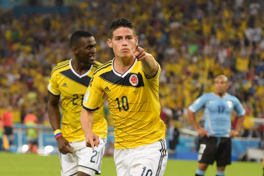 Colombias James Rodriguez jublar