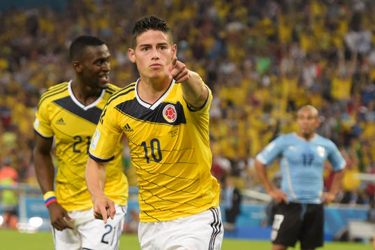 Colombias James Rodriguez jublar