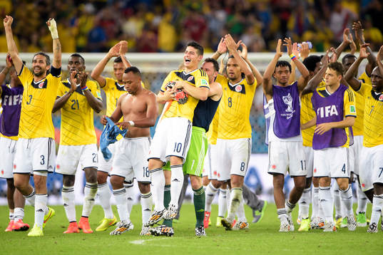 Colombias och James Rodriguez jublar