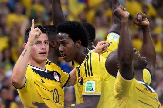 Colombias James Rodriguez jublar