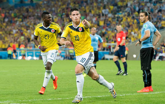 Colombias James Rodriguez jublar