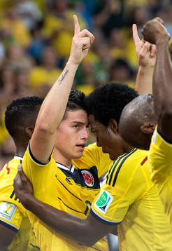 Colombias James Rodriguez jublar