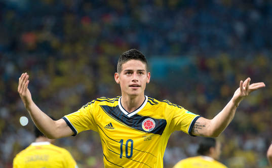 Colombias James Rodriguez jublar