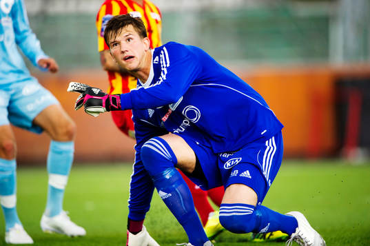 Degerfors målvakt August Strömberg