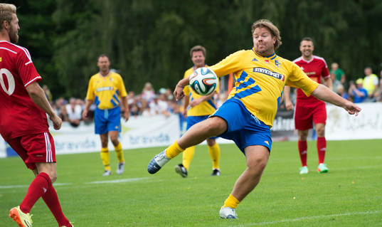 Tomas Brolin i jubileumsmatchen VM-laget 1994 i Grevie 29
