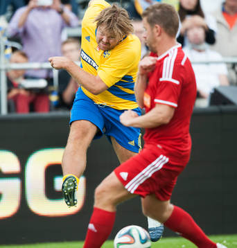 Tomas Brolin i jubileumsmatchen VM-laget 1994 i Grevie 29