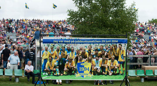 VM-hjältarna  i jubileumsmatchen VM-laget 1994 i Grevie 29