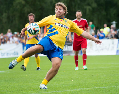 Tomas Brolin  i jubileumsmatchen VM-laget 1994 i Grevie 29