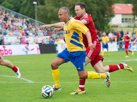 Henrik Larsson i jubileumsmatchen VM-laget 1994 i Grevie 29