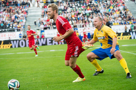 Christian Wilhelmsson och Håkan Mild  i jubileumsmatchen
