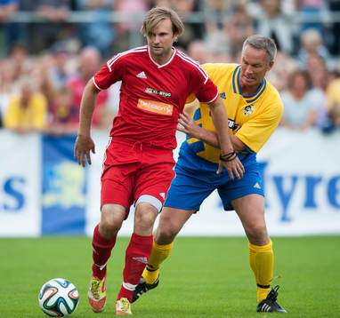 Andreas Andersson och Patrik Andersson  i jubileumsmatchen