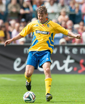 Jesper Blomqvist  i jubileumsmatchen VM-laget 1994 i Grevie