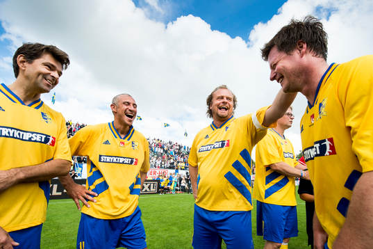 VM-laget 1994s Pontus Kåmark, Henrik Larsson, Jonas Thern