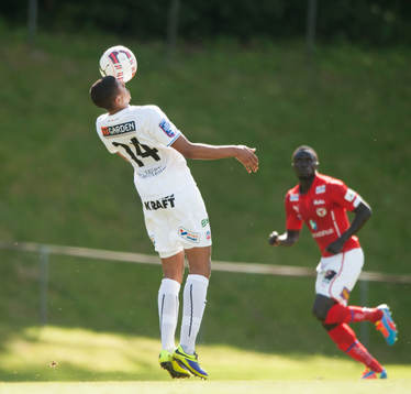 Helsingborgs Osman Sow  i träningsmatchen i fotboll mellan