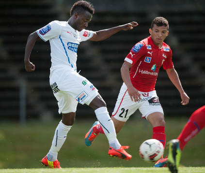 i träningsmatchen i fotboll mellan Helsingborg och Kalmar
