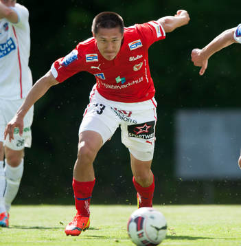Kalmars i träningsmatchen i fotboll mellan Helsingborg och