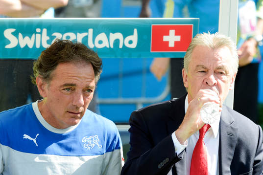 Schweiz förbundskapten Ottmar Hitzfeld
