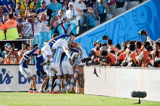 Argentinas Angel Di Maria jublar