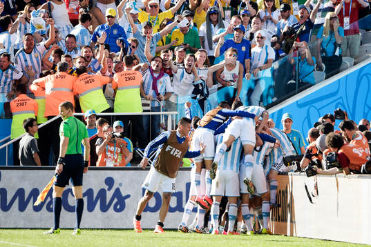 Argentinas Angel Di Maria jublar