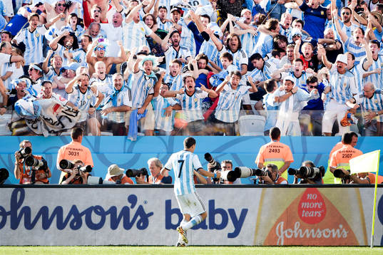 Argentinas Angel Di Maria jublar