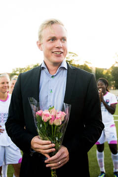 Rosengårds tränare Jonas Eidevall gjorde sin sista match
