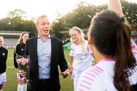 Rosengårds tränare Jonas Eidevall gjorde sin sista match