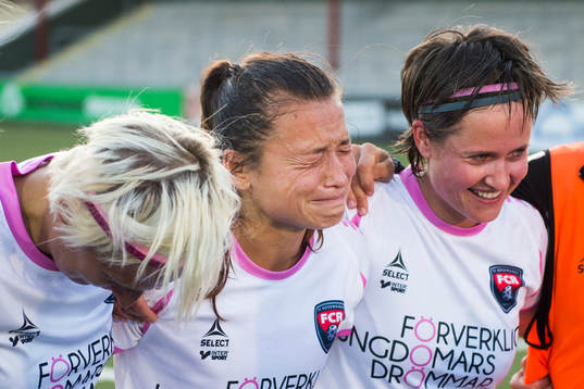 Rosengårds Alexandra Riley och Katleen Radtke var ledsna