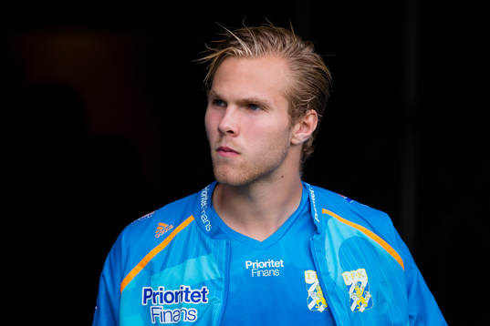 IFK Göteborgs Gustav Engvall innan fotbollsmatchen i
