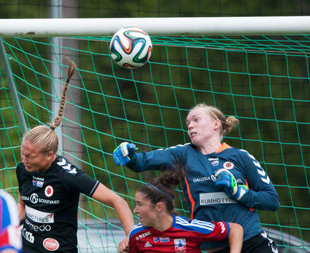 Kristianstads målvakt Hedvig Lindahl i matchen i