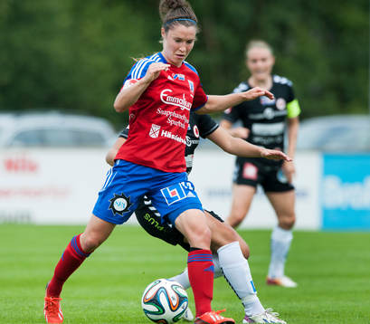 Vittsjös Jane Ross i matchen i damallsvenskan mellan