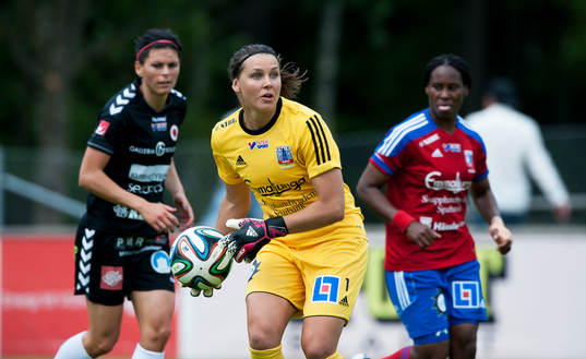 Vittsjös målvakt Minna Meriluoto i matchen i