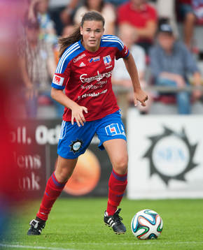 Vittsjös Anna Welin i matchen i damallsvenskan mellan