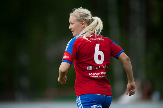 Vittsjös Johanna Ejdelind i matchen i damallsvenskan