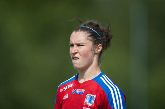 Vittsjös Jane Ross i matchen i damallsvenskan mellan