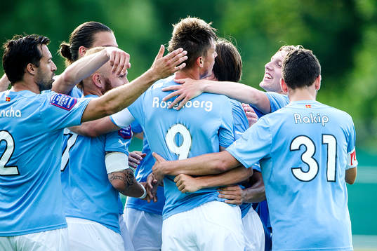 Malmö FFs spelare jublar