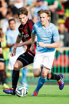 Brommapojkarnas Jesper Karlström och Malmö FFs Emil