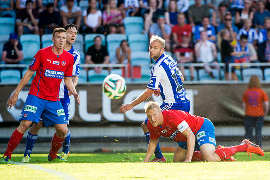 Helsingborgs Carl Johansson och Peter Larsson  och IFK