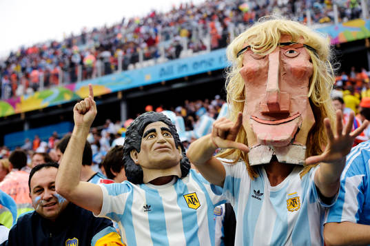 Argentinas supportrar innan semifinalen mellan Argentina