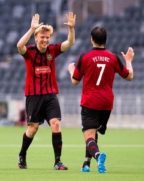 Brommapojkarnas Gustav Sandberg Magnusson och Gabriel