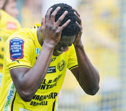 Mjällbys Kwame Bonsu deppar  i