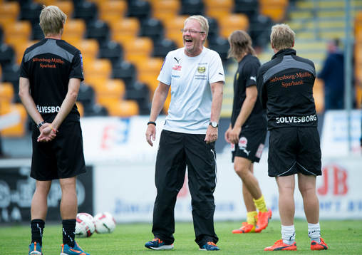 Mjällbys tränare Lars Jacobsson  i